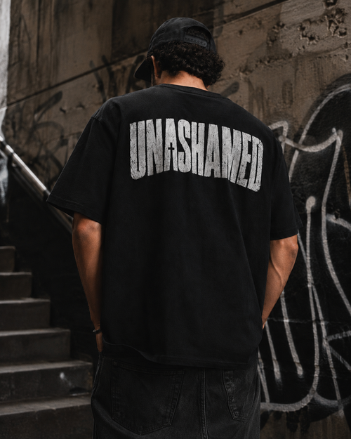 Unashamed Oversized Christian T-Shirt — Romans 1:16 Streetwear Tee