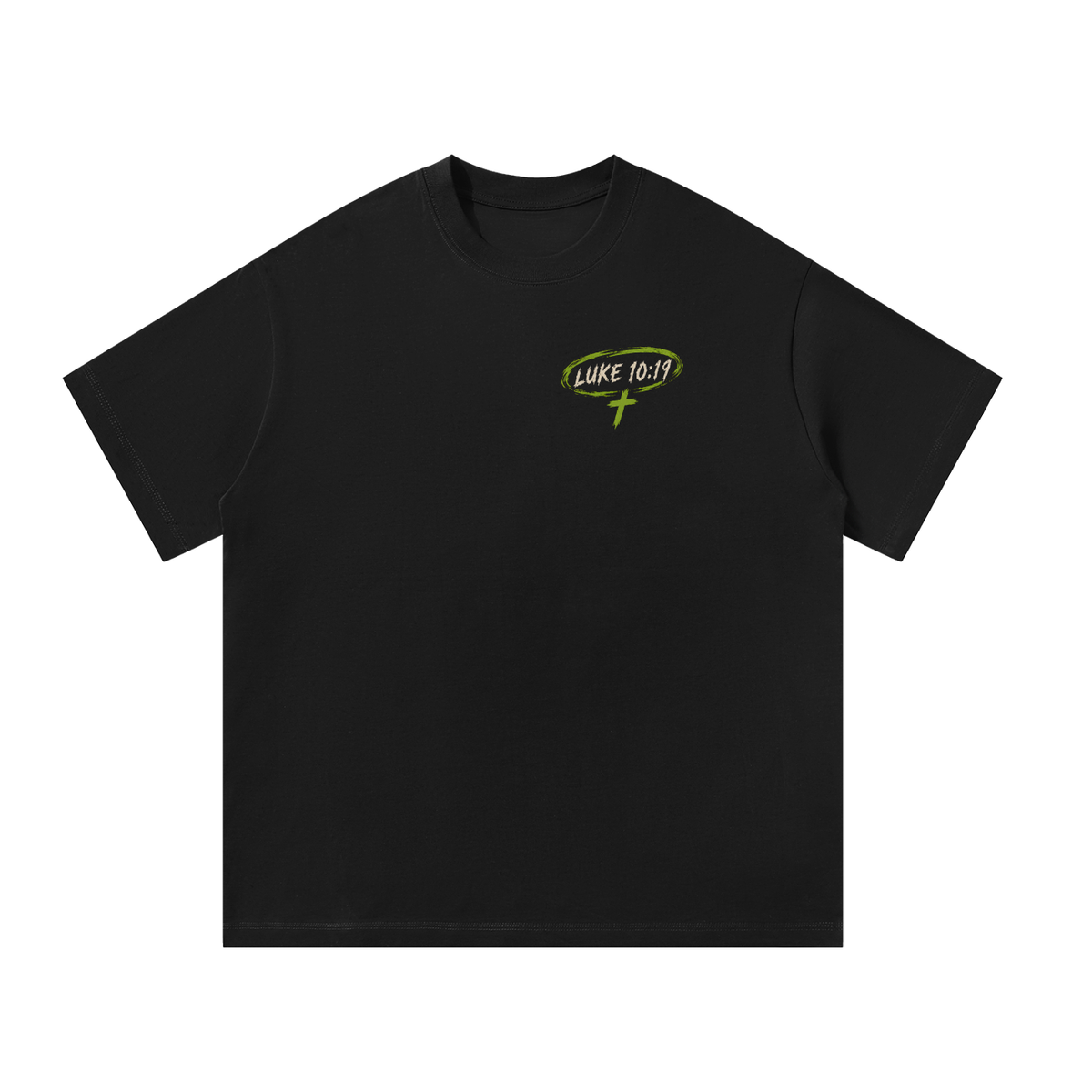 Behold Oversized Christian T-Shirt — Revelation 3:20 Streetwear Tee