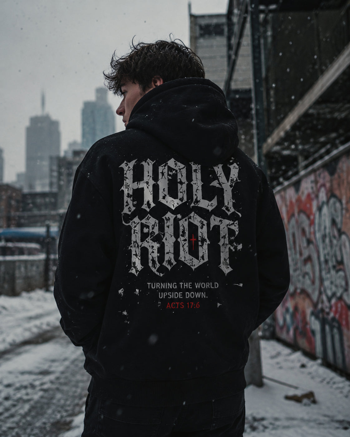 Holy Riot Hoodie — "The King Still Reigns" (Acts 17:6)