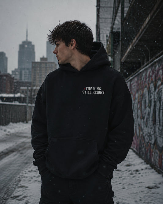Holy Riot Hoodie — "The King Still Reigns" (Acts 17:6)