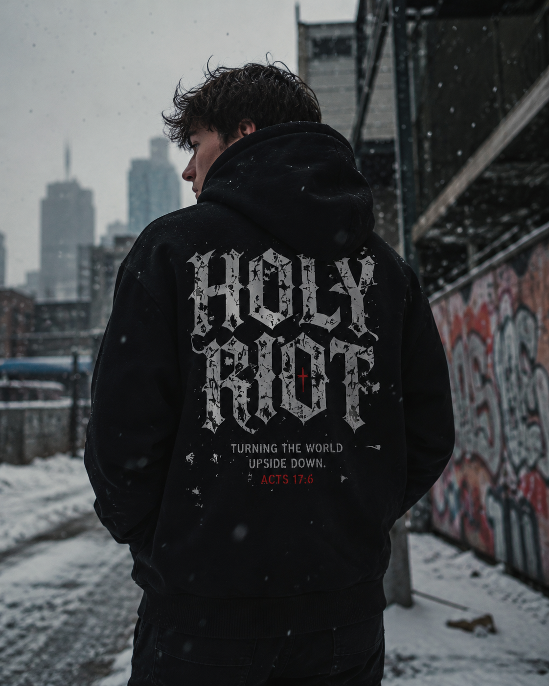 Holy Riot Hoodie — "The King Still Reigns" (Acts 17:6)