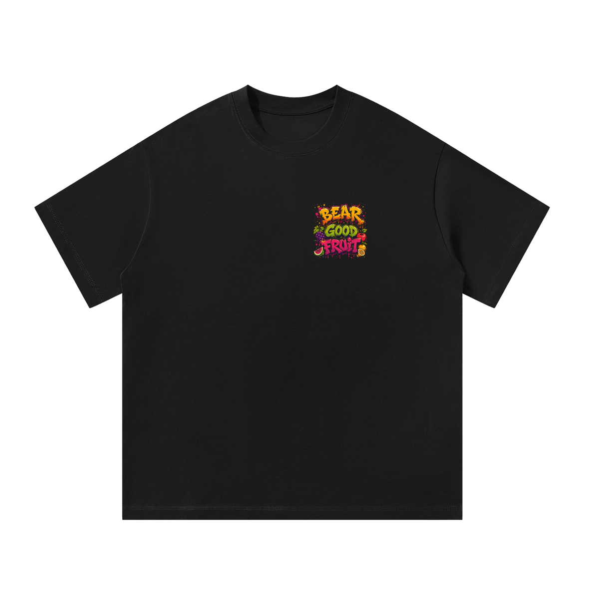 Bear Good Fruit Christian T-Shirt on model detail